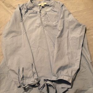 Madewell striped tie sleeve top